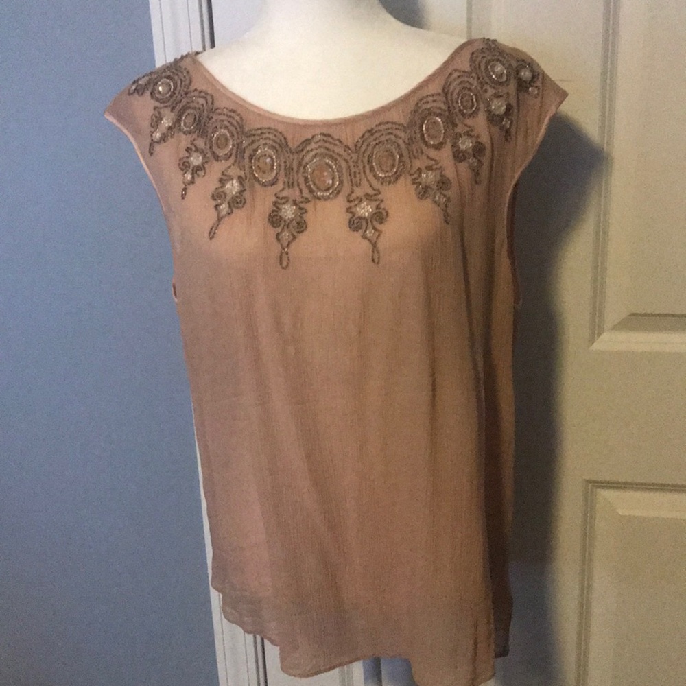 Vintage Forth & Towne sequined sheer camisole